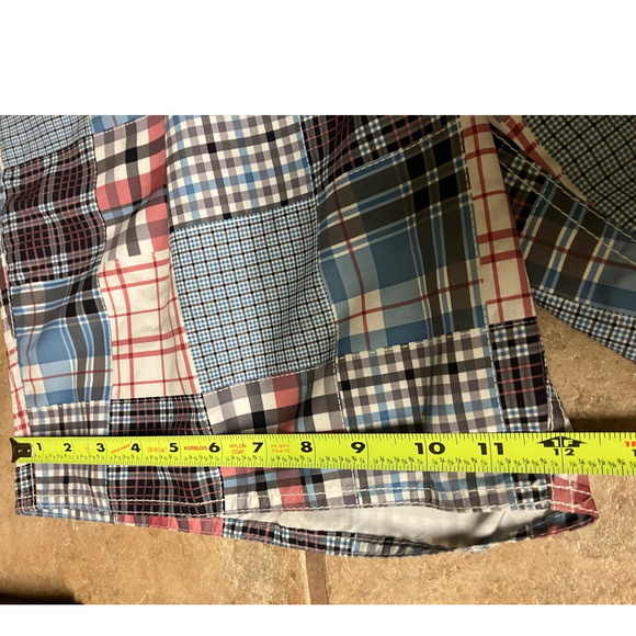 Roundtree & Yorke NWT Swimming Trunks Zip Up Plaid  Large Lined Mesh Pink Blue - Picture 3 of 11